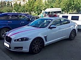 Аренда белого Yaguar XF в Алматы